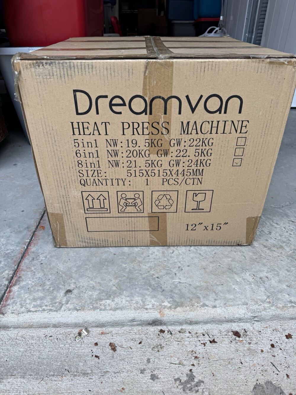 Dreamvan 5-in-1 Heat Press 12x15 Swing-Arm Manual 110V Digital Display